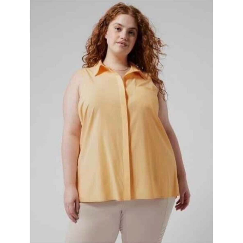 ATHLETA Urbanite ll Tank Yellow Top Womens Size 3x‎